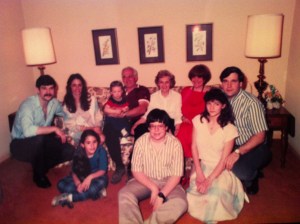 The crew.  Had to be about 1985/6 Uncle, Aunt, Grandparents, cousins, Dad, Step Monster and Step Bromonster